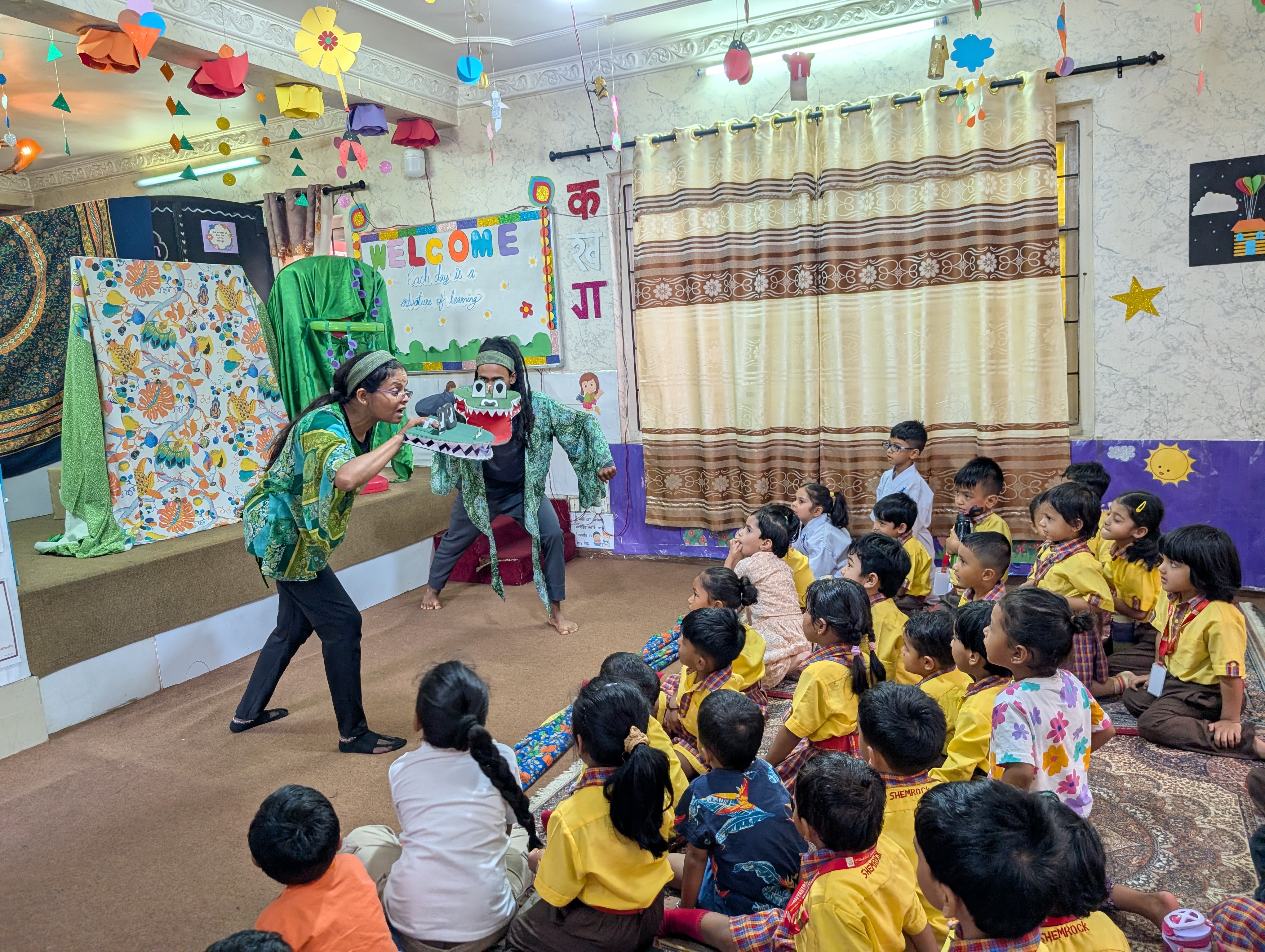 Alli the Alligator came to Shemrock Shreeyantra School