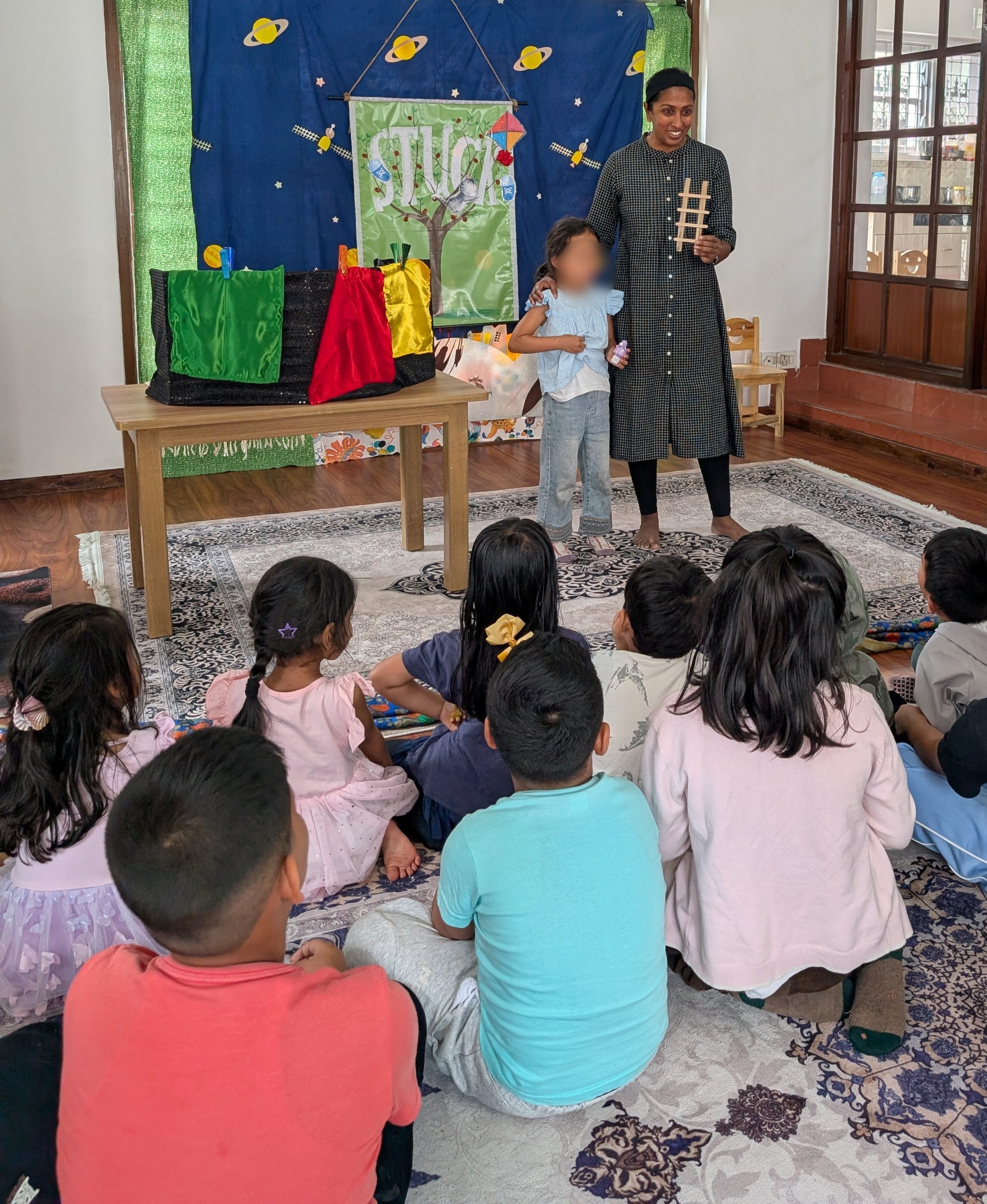 “Stuck” Storytelling Performance and Art Activity at Young Explorers Academy