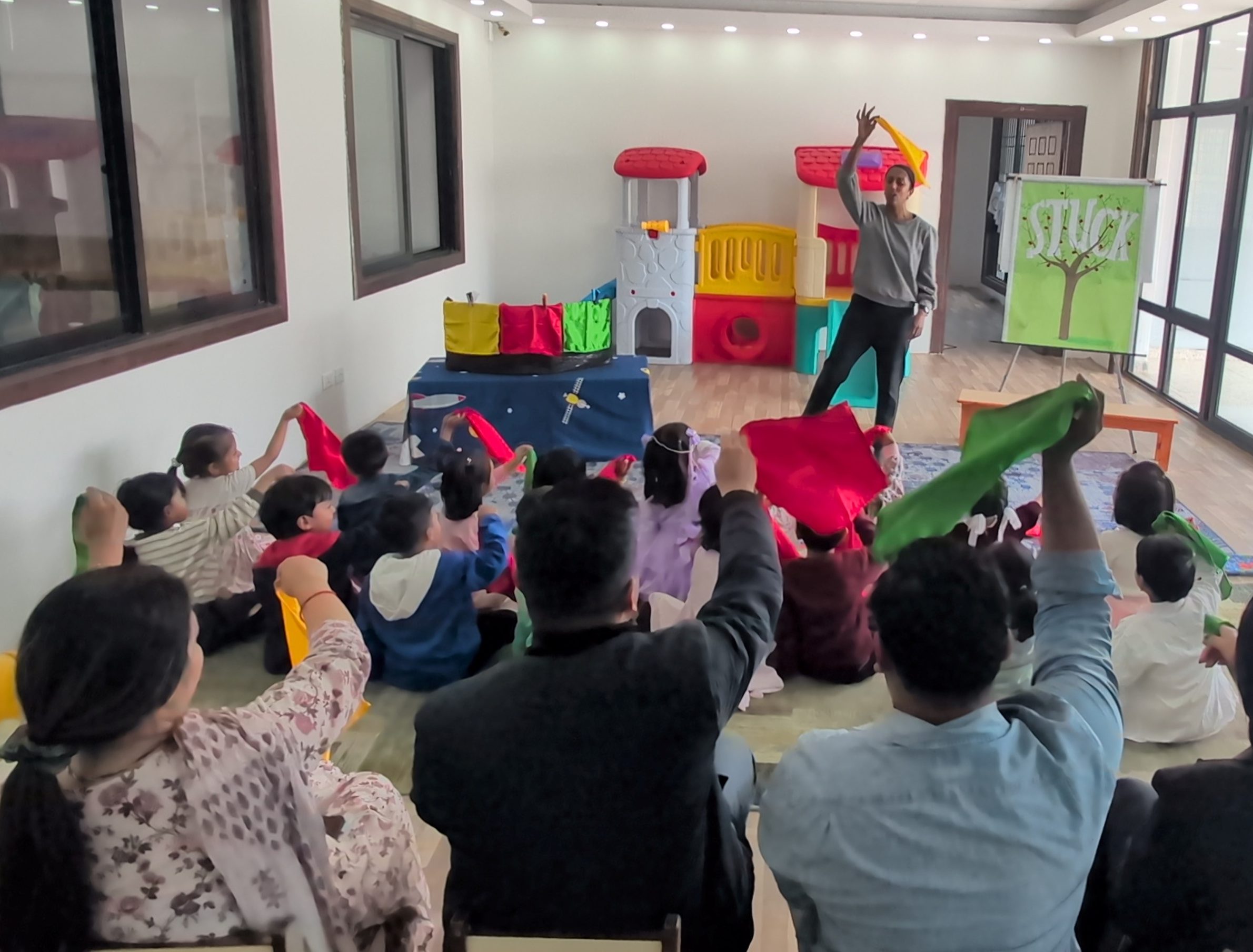“Stuck” – An Interactive Storytelling Performance for Young Children and Parents at Shikhar School